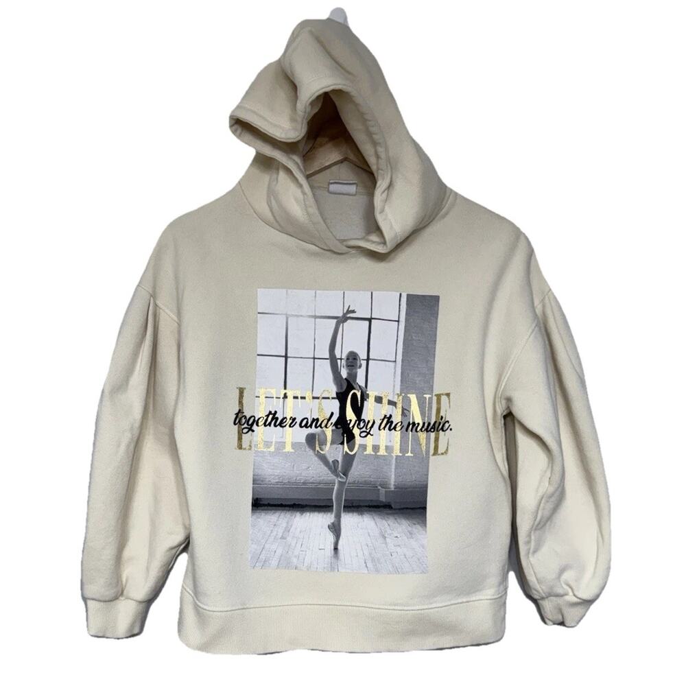 Zara Hoodie Ballerina’s Academy Girls Sweatshirt Size 11/12 Lets Shine Dance